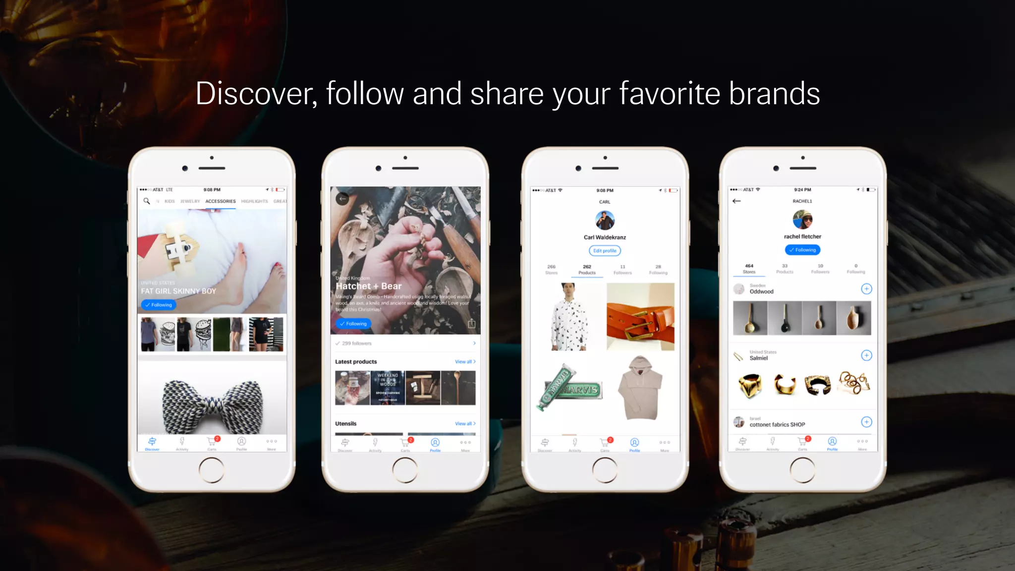 Discover, follow and share your favorite brands