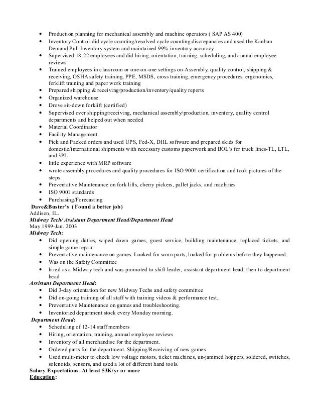 Distribution coordinator resume