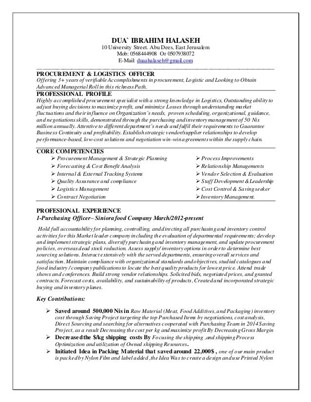 duaa halaseh cv procurement