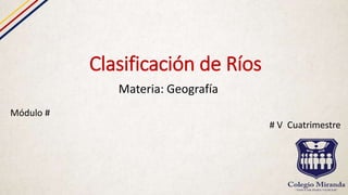 clasificación de ríos PPT