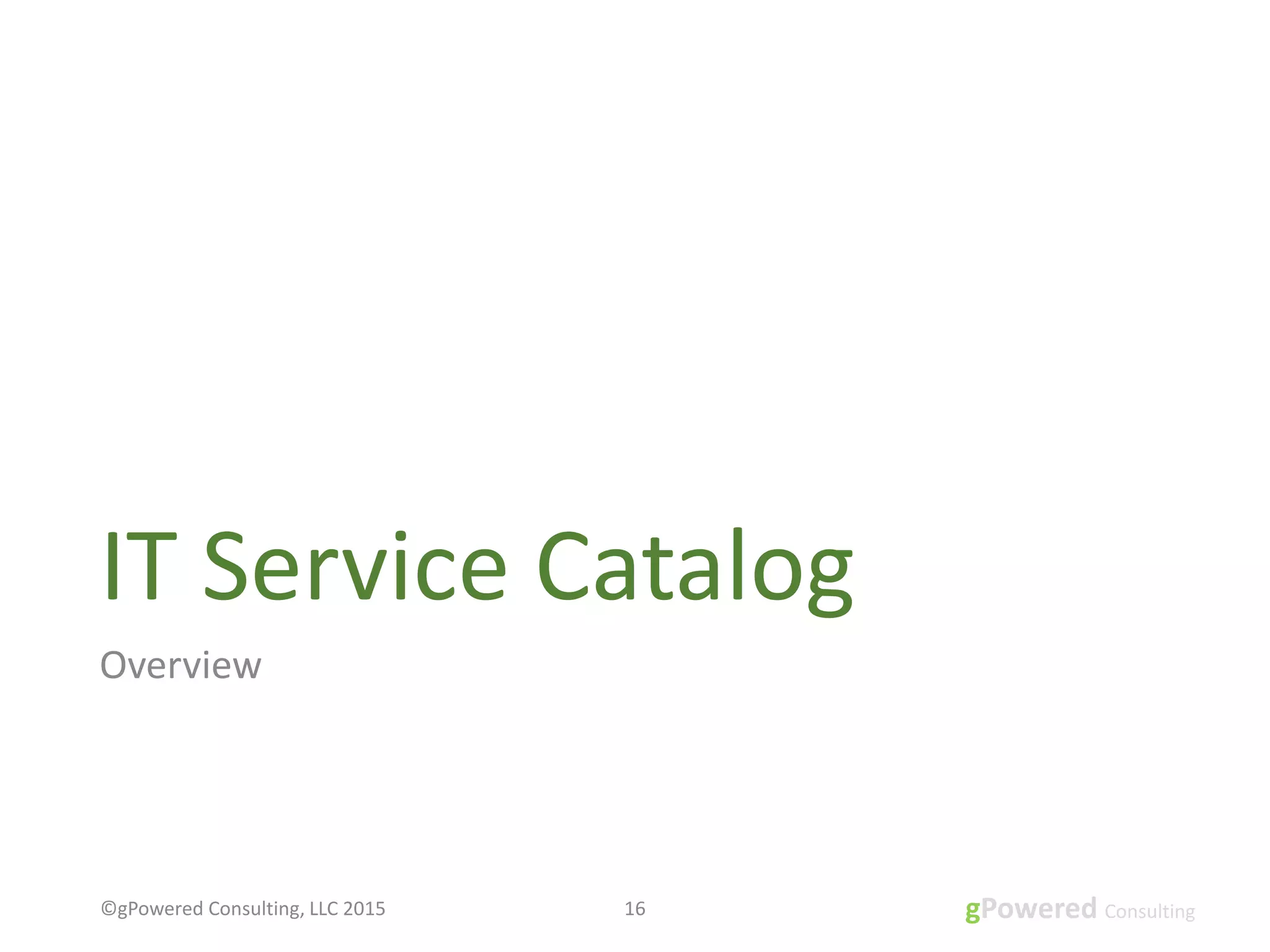 ITSM and Service Catalog Overview PPTX