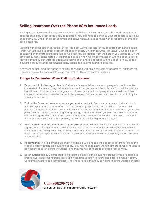 Brokers Alliance Sales Tips