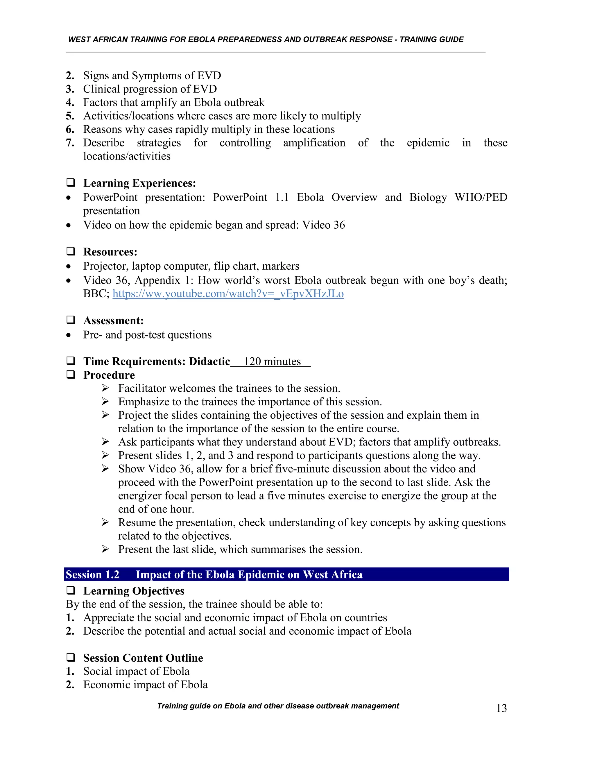 EVD Training Guide- AAC3 | PDF