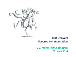 Bart Derwael
Panenka communication
VVJ vormings2-daagse
03 maart 2016
 