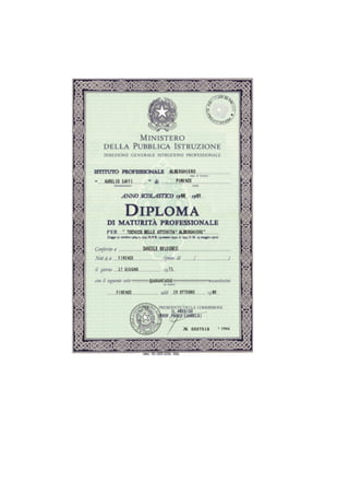 diploma Daniele