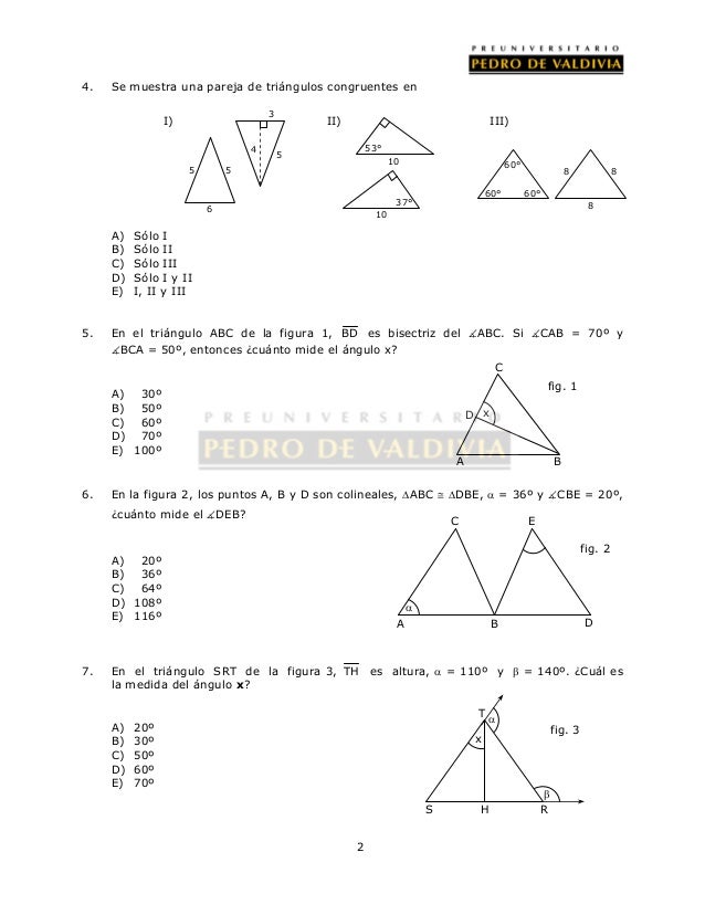 Las triangulos encuentre congruentes de parejas Ejercicios Congruencia