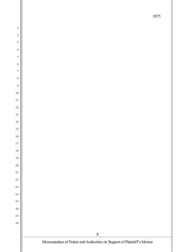PLS 54 Memorandum of Points and Authorities