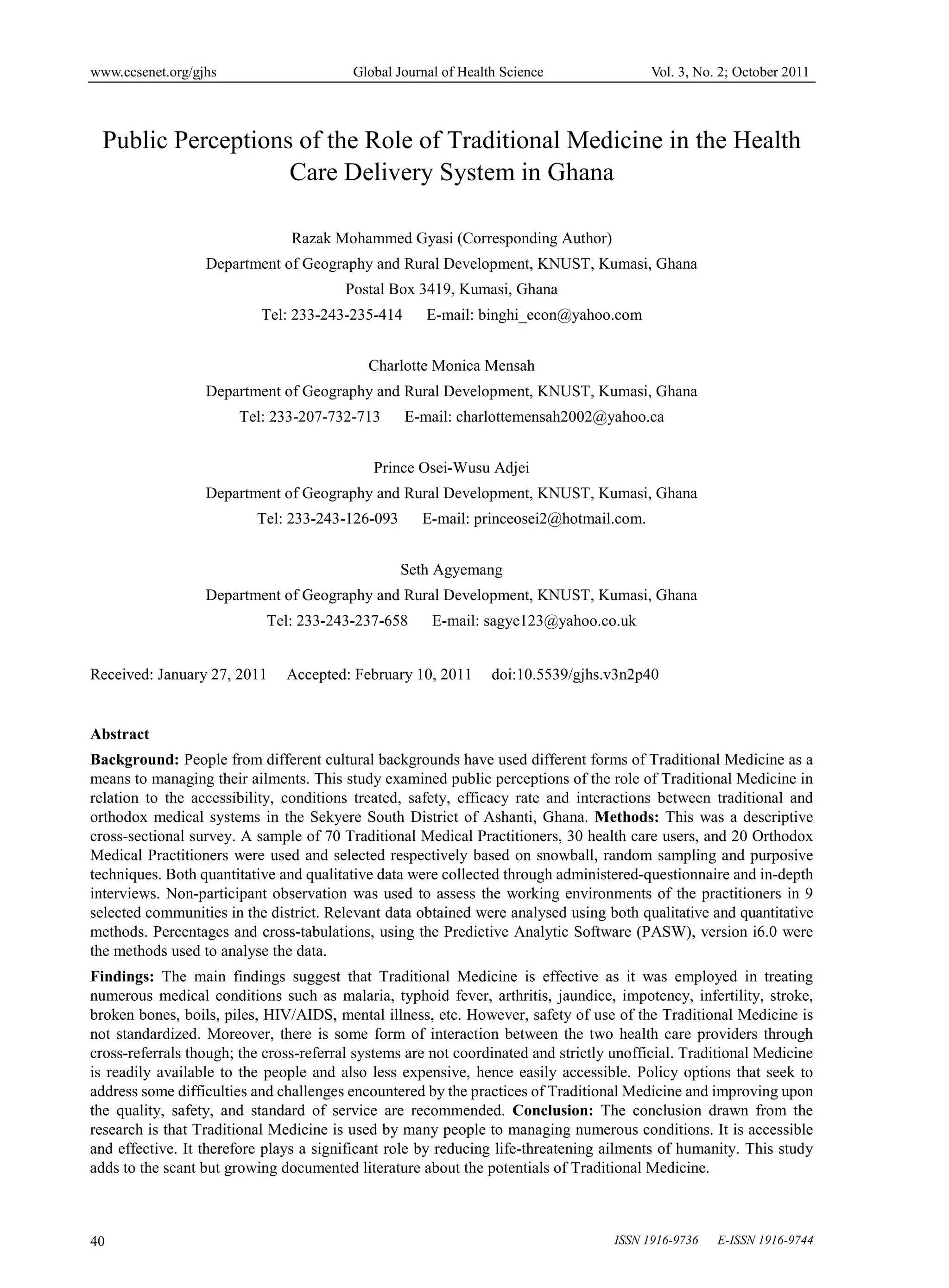 Gyasi et al, 2011 | PDF