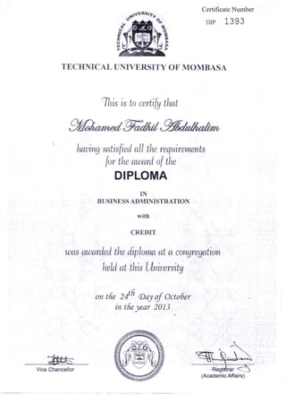 TUM Diploma Cert.
