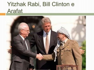 Yitzhak Rabi, Bill Clinton e
Arafat
 