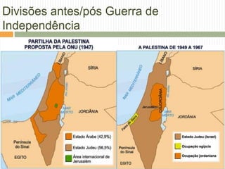 Divisões antes/pós Guerra de
Independência
 