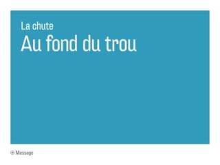 La chute
Au fond du trou
Message