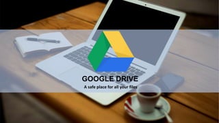 GOOGLE DRIVE
A safe place for all your files
 