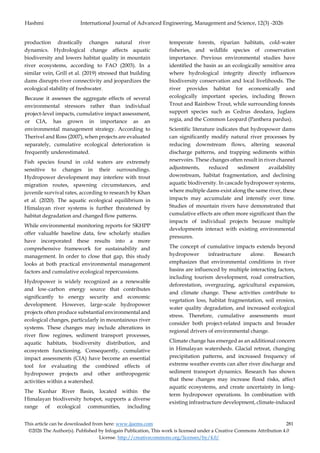 Cumulative Environmental Impacts of the Suki Kinari Hydropower Project ...
