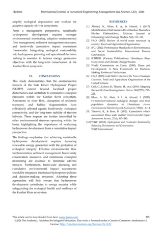 Cumulative Environmental Impacts of the Suki Kinari Hydropower Project ...