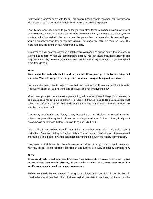 risk taking essay