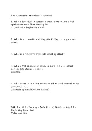 26 Lab #1 Performing Reconnaissance and Probing Using Comm.docx