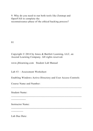 26 Lab #1 Performing Reconnaissance and Probing Using Comm.docx