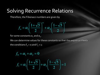 recurrence relations | PPTX