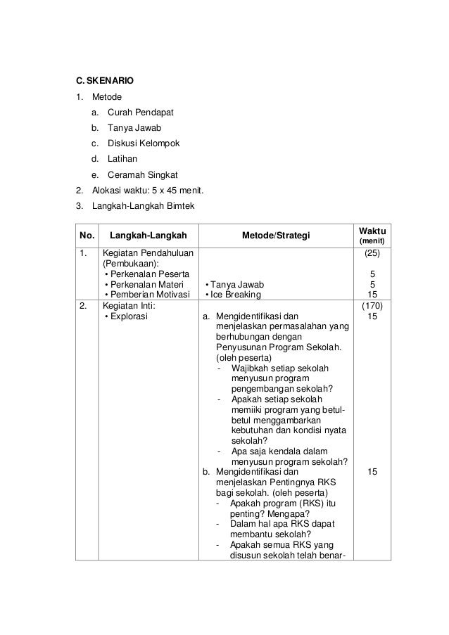 26 Rencana Kerja Sekolah