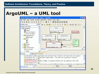ArgoUML – a UML tool Screenshot from the Argo/UML Website and Documentation 