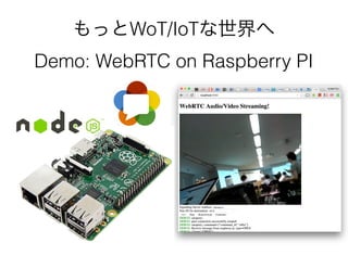 もっとWoT/IoTな世界へ
Demo: WebRTC on Raspberry PI
 