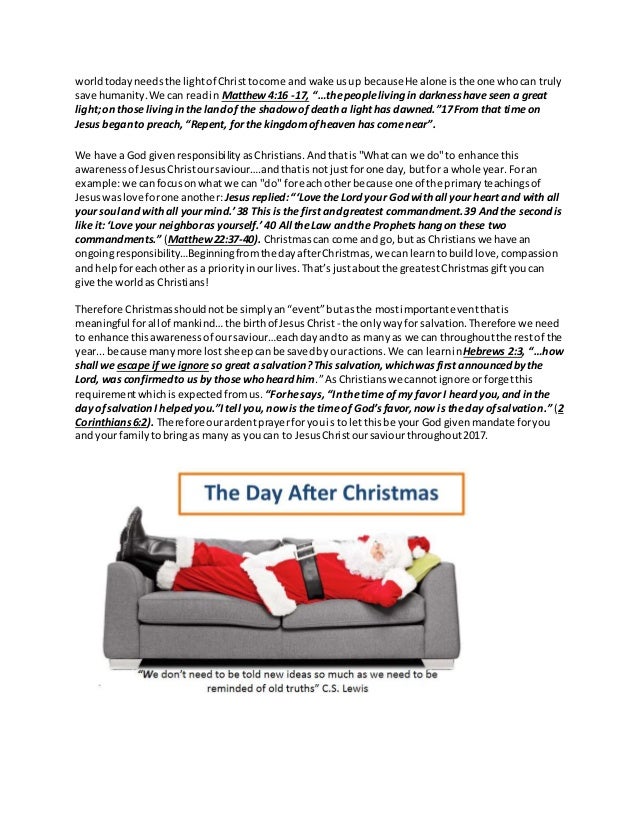 26th December 2016 - The day after Christmas