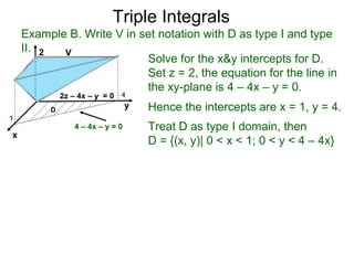 Triple Intercept Math 26 triple integrals | PPT