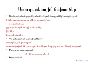 Տեխնոլոգիական-դիզայներական և մեդիահմտությունների առաջնություն   Ամենօրյա առաջադրանքեր , արդյունքում`  ցուցահանդես  կրթական օբյեկտների մակետներ  ֆիլմեր  ֆոտոսեսիաներ Քաղաքացիական այլ նախագծերի  –  խաղարկային դատարան  հասարակական հնչեղություն ունեցող հարցերի ուսումնասիրություն Մարզա-առողջարարական  –  Շեյփինգ դասարանում Ռոդարիական Ստուգատեսներ Ստուգատեսային նախագծեր 
