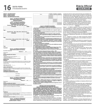 16

Diário Oficial
GUARUJÁ

sexta-feira

27 de dezembro de 2013

ANEXO IV – RELATÓRIO TÉCNICO
ANEXO V – QUADRO DE METAS
ANEXO V – QUADRO DE METAS
ANEXO VI – DOCUMENTAÇÃO NECESSÁRIA

METAS

(Anexo I – AO TERMO DE COMPROMISSO
PARA DESENVOLVIMENTO DE PROJETO).
PROPOSTA DE PROJETO
(Cópia do projeto conforme o anexo 1)
(Anexo II – AO TERMO DE COMPROMISSO
PARA DESENVOLVIMENTO DE PROJETO).
CRONOGRAMA FÍSICO-FINANCEIRO
Primeira Parcela – (Mês 1, Mês 2, Mês 3, Mês 4 de 201__)
ATIVIDADES
VALOR

Total
Segunda Parcela – (Mês 5, Mês 6, Mês 7 e Mês 8 de 201__)
ATIVIDADES

VALOR

Total
Terceira Parcela – (Mês nove, Mês 10, Mês 11 e Mês 12 de 201__).
ATIVIDADES

VALOR

Total
Total Geral:

(Anexo III – AO TERMO DE COMPROMISSO
PARA DESENVOLVIMENTO DE PROJETO).
RELATÓRIO FINANCEIRO
Relatório nº. ____ de ___/____/____
Organização: _______________________________________________________
Projeto: ____________________________________________________________
Período abrangido pelo relatório: ____________________________
RECEITAS:
1 Saldo anterior da conta do projeto em __/__/__	
R$
2 Depósito do FMDCA em __/__/__	
R$
3 Rendimento de aplicação financeira no período	
R$
RECEITA TOTAL	
R$
DESPESAS:
(As despesas relativas ao período deste relatório devem ser listadas por categorias, de acordo com o cronograma físico-financeiro que faz parte do Anexo II.).
DESPESA TOTAL						
					
R$
Saldo disponível em ___/___/___
VERBA COMPROMETIDA
(Relacionar os valores e compromissos assumidos através de contratos, notas
promissórias, duplicatas, cheques pré-datados e outros, mas que ainda não foram
efetivamente pagos).
PENDÊNCIAS E OBSERVAÇÕES:
DOCUMENTOS ANEXOS AO RELATÓRIO:
__________________________________________________________
Local e data
___________________________________________________
Assinaturas
(Anexo IV – AO TERMO DE COMPROMISSO
PARA DESENVOLVIMENTO DE PROJETO).
RELATÓRIO TÉCNICO
Relatório nº ___ de __/___/___
Organização: ______________________________
Projeto: _____________________________________
Período abrangido pelo relatório: ___________________________
Avaliação sucinta do desempenho do projeto no período:
Avaliação sucinta de cada uma das atividades previstas para serem realizadas pelo
projeto no período abrangido por este relatório:
1.__________________________________________
2.__________________________________________
3.__________________________________________
4.__________________________________________
(...)__________________________________________
Pendências:
1. Algum item descrito no quadro de metas anexo, previsto para ser realizado neste período, deixou de ser cumprido? Justifique.
2. A não realização desta meta influenciou e/ou impactou o desenvolvimento do
projeto? Como?
Documentos anexos ao relatório: (numerar e especificar)
(Anexo V – AO TERMO DE COMPROMISSO
PARA DESENVOLVIMENTO DE PROJETO)
QUADRO DE METAS – PROJETO ____________

1º Quadrim. 2º Quadrim. 3º Quadrim.
1 2 3 4 5 6 7 8 9 10 11 12

Anexo VI – DOCUMENTOS QUE DEVEM
ACOMPANHAR O TERMO DE COMPROMISSO
I - Ata de fundação da entidade, comprovando a sua existência há pelo menos
02 (dois) anos;
II - Ata de aprovação do Estatuto da Entidade, com o respectivo registro no
órgão competente;
III - Ata da Assembleia de eleição da Diretoria em exercício, com o respectivo
registro no órgão competente;
IV - Estatuto consolidado, devidamente registrado no órgão competente;
V - Cópia do RG, CPF e comprovante de endereço, do Presidente e do Tesoureiro da entidade;
VI - Balanço patrimonial e as demonstrações de resultado do exercício anterior à formalização do pedido;
VII - Parecer dos Conselhos Fiscais e de Administração da entidade sobre as contas e demonstrações financeiras e contábeis apresentadas no exercício anterior;
VIII - Relação de auxílios, contribuições, subvenções e convênios recebidos
no ano anterior, nas esferas federal, estadual e municipal; ou caso não tenha
apresentar declaração;
IX - Alvará de funcionamento e localização;
X - Termo de autorização ou permissão de uso, para entidade que executa
suas atividades em próprios públicos;
XI - Certidão negativa de tributos municipais;
XII - Certidão Negativa de Débito no Instituto Nacional do Seguro Social - INSS;
XIII - Certidão Negativa Conjunta de Tributos Federais e Dívida Ativa;
XIV - Certificado de Regularidade do Fundo de Garantia por Tempo de Serviço - FGTS;
XV - Inscrição no Cadastro Nacional de Pessoas Jurídicas - CNPJ;
XVI - Alvará sanitário ou certificado da vigilância sanitária, para entidade que
exerça suas atividades em sede própria, alugada, cedida ou em comodato;
XVII - Relatório contendo a descrição das atividades desenvolvidas nos últimos 02 (dois) anos, mencionando a relação nominal das pessoas atendidas,
contendo nome, data de nascimento, endereço, telefone, e demais dados que
se fizerem necessários;
XVIII - Comprovante de Registro e Autorização no(s) respectivo(s) Conselho(s)
Municipal (is) de Direitos correspondentes à(s) área(s) de atuação da entidade;
XIX - Cópia do comprovante de pagamento da anuidade dos respectivos
órgãos de classe, dos profissionais que prestam serviços à entidade e estão
relacionados ao projeto;
XX - Autorização de funcionamento específica para a sua atividade, expedida
pela Secretaria Municipal de Educação, em se tratando de escola de educação
infantil e creches;
XXI - Comprovante de abertura de conta bancária, em nome da entidade, exclusiva e específica para receber o repasse, caso a entidade seja contemplada
com a subvenção;
XXII - Atestado do Corpo de Bombeiros, para as entidades que exerçam atividades em sede própria, alugada, cedida ou em comodato;
XXIII - Declaração de que os profissionais contratados com os recursos governamentais não são servidores públicos, nem membros da diretoria da instituição;
XXIV - Declaração de que dispõe de capacidade técnica necessária à implantação de funcionamento do programa, projeto ou atividade;
XXV - Prova da existência no quadro permanente de profissionais qualificados para a execução ou manutenção das ações previstas no programa, projeto ou atividade.
XXVI – Declaração do representante legal da entidade que conhece as normas
que regem o Concurso de Projetos do CMDCA e concorda os seus termos.
OBSERVAÇÃO:
(1) A seu critério, o CMDCA poderá dispensar as organizações proponentes
da apresentação da documentação exigida para o registro no CMDCA ou
CMAS, desde que os registros estejam atualizados.
(2) Todos os Anexos devem ser entregues em três vias de igual teor e em mídia digital (cdr/cdrw).

REPUBLICADO POR INCORREÇÃO
MINUTA DE RESOLUÇÃO CMDCA Nº. 043/2013
DISPÕE SOBRE A REALIZAÇÃO DE CONCURSO DE PROJETOS
PARA A PROPOSIÇÃO DE PROJETOS RELATIVOS À PROMOÇÃO, PROTEÇÃO E DEFESA DOS DIREITOS DA CRIANÇA E
ADOLESCENTE FINANCIADOS PELOS RECURSOS DO FUNDO
MUNICIPAL DOS DIREITOS DA CRIANÇA E DO ADOLESCENTE
DE GUARUJÁ E DÁ OUTRAS PROVIDÊNCIAS.
O CMDCA - Conselho Municipal dos Direitos da Criança e do
Adolescente, no uso de suas atribuições legais;
Considerando o Diagnóstico da Situação da Criança e do Adolescente, que buscou e consolidou informações sobre a situação da infância e adolescência no município, com o envolvimento de orga-

nizações dos diversos níveis governamentais e da sociedade civil;
Considerando que o Plano de Ação do CMDCA e de Aplicação
dos Recursos do Fundo Municipal dos Direitos da Criança e do
Adolescente de Guarujá - FMDCA estabeleceu que o repasse de
recursos financeiros às organizações governamentais e não governamentais será através de Concurso de Projetos;
Considerando a deliberação do Colegiado, na Reunião Ordinária de 17 de dezembro de 2013, sobre o compromisso assumido com a empresa Santos Brasil, que destinou recursos para o
FMDCA para aplicação no Distrito de Vicente de Carvalho.
RESOLVE:
Artigo 1° - O CMDCA realizará o Concurso de Projetos III/2013
com a finalidade de receber propostas de projetos relativos à
promoção, proteção e defesa dos direitos das crianças e adolescentes financiados pelos recursos do Fundo Municipal dos Direitos da Criança e do Adolescente de Guarujá (FMDCA).
Art. 2º - O Concurso de Projetos III/2013 do CMDCA do Guarujá
obedecerá ao Regulamento aprovado com a Resolução CMDCA
nº 042/13.
Art. 3º - Poderão ser aceitos, em caráter excepcional, projetos
de organizações, governamentais ou da sociedade civil, que tenham registro no CMDCA.
Parágrafo único – Verificada a inexistência do registro/inscrição
na data da assinatura do Termo de Compromisso a proposta
será desclassificada.
Art. 4º - O montante de recursos do Fundo Municipal de Direitos
da Criança e do Adolescente destinado para este concurso de
projetos será de R$ 100.000,00 (cem mil reais).
Art. 5º - O valor máximo de financiamento para cada um dos
projetos propostos, não incluída a contrapartida, será de R$
50.000,00 (cinquenta mil reais).
Art. 6º - Os projetos serão desenvolvidos para crianças e adolescentes do Distrito de Vicente de Carvalho, com prioridade para
as áreas de vulnerabilidade apontadas no Diagnóstico.
Art. 7º - O CMDCA poderá, a seu critério, caso o numero de propostas seja insuficiente para proporcionar a seleção, prorrogar o
prazo de recebimento.
Art. 8º - O Concurso de Projetos III/2013 obedecerá ao seguinte
cronograma:
I - A publicação do edital do Concurso de Projetos ocorrerá até o
dia 28 de dezembro de 2013, na imprensa oficial e local;
II - As organizações governamentais e da sociedade civil deverão encaminhar os seus projetos até o dia 20 de janeiro de 2014,
às 17h00min horas, para a Secretaria da Casa dos Conselhos, à
Rua Montenegro, 455. Centro. Guarujá;
III – A entrega será comprovada mediante protocolo, atestando
o recebimento da proposta pelo CMDCA;
IV - A Comissão de Avaliação de Projetos, até o dia 31 de janeiro
de 2014, apresentará o resultado da análise dos projetos, sendo
que a Comissão poderá solicitar esclarecimentos e readequações dos projetos apresentados dentro do prazo acima, não podendo ultrapassar a data estabelecida.
V - O Plenário do CMDCA deliberará sobre os Projetos a serem
financiados e a ordem de classificação dos mesmos em reunião
extraordinária do CMDCA a ser realizada até o dia 07 de fevereiro de 2014.
VI - O CMDCA publicará os resultados na imprensa oficial e local
até 12 de fevereiro de 2014.
VII – A entidade proponente terá quinze dias, após a publicação do
resultado, para encaminhar o Termo de Compromisso e a documentação necessária a sua aprovação, sob pena de desclassificação.
VIII - O repasse de recursos às entidades será efetuado em três parcelas, após a assinatura do Termo de Compromisso, tendo como
signatários o CMDCA, a dirigente do Fundo Municipal dos Direitos
da Criança e do Adolescente/Secretaria de Desenvolvimento e Assistência Social e o representante legal da Organização Social.
IX – O repasse da primeira parcela será realizado até quinze dias
após a assinatura do Termo de Compromisso.
XI – Após a desclassificação do projeto, conforme previsto no
item VII acima, o CMDCA fará a chamada do projeto seguinte na
ordem de classificação.
Artigo 9º - Em caso de dúvida ou omissão desta Resolução, as
questões serão resolvidas pelo Colegiado do CMDCA, sem pre-

 