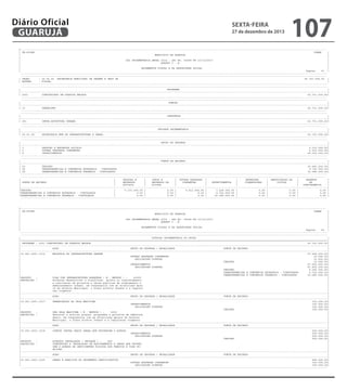 Diário Oficial
GUARUJÁ

sexta-feira

27 de dezembro de 2013

107

-------------------------------------------------------------------------------------------------------------------------------------------------------------------------------------------------------| CN-SIFPM
CONAM
|
|
MUNICIPIO DE GUARUJA
|
|
|
|
LEI ORCAMENTARIA ANUAL 2014 - LEI No. 04068 DE 12/12/2013
|
|
QUADRO I - B
|
|
|
|
ORCAMENTOS FISCAL E DA SEGURIDADE SOCIAL
|
|
Pagina
91 |
----------------------------------------------------------------------------------------------------------------------------------------------------------------------------------------------------------------------------------------------------------------------------------------------------------------------------------------------------------------------------------------------------------------| ORGAO
: 25.00.00 SECRETARIA MUNICIPAL DE DESENV E GEST UR
62.751.000,00 |
| ESFERA
: FISCAL
|
----------------------------------------------------------------------------------------------------------------------------------------------------------------------------------------------------------------------------------------------------------------------------------------------------------------------------------------------------------------------------------------------------------------|
PROGRAMA
|
|---------------------------------------------------------------------------------------------------------------------------------------------------------------------------------------------------------|
| 2001
CONSTRUINDO UM GUARUJA MELHOR
62.751.000,00|
----------------------------------------------------------------------------------------------------------------------------------------------------------------------------------------------------------------------------------------------------------------------------------------------------------------------------------------------------------------------------------------------------------------|
FUNCAO
|
|---------------------------------------------------------------------------------------------------------------------------------------------------------------------------------------------------------|
| 15
URBANISMO
62.751.000,00|
----------------------------------------------------------------------------------------------------------------------------------------------------------------------------------------------------------------------------------------------------------------------------------------------------------------------------------------------------------------------------------------------------------------|
SUBFUNCAO
|
|---------------------------------------------------------------------------------------------------------------------------------------------------------------------------------------------------------|
| 451
INFRA-ESTRUTURA URBANA
62.751.000,00|
----------------------------------------------------------------------------------------------------------------------------------------------------------------------------------------------------------------------------------------------------------------------------------------------------------------------------------------------------------------------------------------------------------------|
UNIDADE ORCAMENTARIA
|
|---------------------------------------------------------------------------------------------------------------------------------------------------------------------------------------------------------|
| 25.01.00
SECRETARIA MUN DE INFRAESTRUTURA E OBRAS
62.751.000,00|
----------------------------------------------------------------------------------------------------------------------------------------------------------------------------------------------------------------------------------------------------------------------------------------------------------------------------------------------------------------------------------------------------------------|
GRUPO DE DESPESA
|
|---------------------------------------------------------------------------------------------------------------------------------------------------------------------------------------------------------|
| 1
PESSOAL E ENCARGOS SOCIAIS
9.103.000,00|
| 3
OUTRAS DESPESAS CORRENTES
4.612.000,00|
| 4
INVESTIMENTOS
49.036.000,00|
----------------------------------------------------------------------------------------------------------------------------------------------------------------------------------------------------------------------------------------------------------------------------------------------------------------------------------------------------------------------------------------------------------------|
FONTE DE RECURSO
|
|---------------------------------------------------------------------------------------------------------------------------------------------------------------------------------------------------------|
| 01
TESOURO
20.943.000,00|
| 02
TRANSFERENCIAS E CONVENIOS ESTADUAIS - VINCULADOS
9.722.000,00|
| 05
TRANSFERENCIAS E CONVENIOS FEDERAIS - VINCULADOS
32.086.000,00|
---------------------------------------------------------------------------------------------------------------------------------------------------------------------------------------------------------------------------------------------------------------------------------------------------------------------------------------------------------------------------------------------------------------|
|
PESSOAL E
|
JUROS E
| OUTRAS DESPESAS |
|
INVERSOES
| AMORTIZACAO DA
|
RESERVA
|
| FONTE DE RECURSO
|
ENCARGOS
|
ENCARGOS DA
|
CORRENTES
|
INVESTIMENTOS
|
FINANCEIRAS
|
DIVIDA
|
DE
|
|
|
SOCIAIS
|
DIVIDA
|
|
|
|
|
CONTINGENCIA
|
|---------------------------------------------------------------------------------------------------------------------------------------------------------------------------------------------------------|
|TESOURO
|
9.103.000,00 |
0,00 |
4.612.000,00 |
7.228.000,00 |
0,00 |
0,00 |
0,00 |
|TRANSFERENCIAS E CONVENIOS ESTADUAIS - VINCULADOS
|
0,00 |
0,00 |
0,00 |
9.722.000,00 |
0,00 |
0,00 |
0,00 |
|TRANSFERENCIAS E CONVENIOS FEDERAIS - VINCULADOS
|
0,00 |
0,00 |
0,00 |
32.086.000,00 |
0,00 |
0,00 |
0,00 |
---------------------------------------------------------------------------------------------------------------------------------------------------------------------------------------------------------

-------------------------------------------------------------------------------------------------------------------------------------------------------------------------------------------------------| CN-SIFPM
CONAM
|
|
MUNICIPIO DE GUARUJA
|
|
|
|
LEI ORCAMENTARIA ANUAL 2014 - LEI No. 04068 DE 12/12/2013
|
|
QUADRO I - B
|
|
|
|
ORCAMENTOS FISCAL E DA SEGURIDADE SOCIAL
|
|
Pagina
92 |
----------------------------------------------------------------------------------------------------------------------------------------------------------------------------------------------------------------------------------------------------------------------------------------------------------------------------------------------------------------------------------------------------------------|
DOTACAO ORCAMENTARIA DO ORCAO
|
|=========================================================================================================================================================================================================|
| PROGRAMA : 2001 CONSTRUINDO UM GUARUJA MELHOR
62.751.000,00|
|---------------------------------------------------------------------------------------------------------------------------------------------------------------------------------------------------------|
|
ACAO
GRUPO DE DESPESA / MODALIDADE
FONTE DE RECURSO
|
|---------------------------------------------------------------------------------------------------------------------------------------------------------------------------------------------------------|
|15.451.2001.1016
MELHORIA DA INFRAESTRUTURA URBANA
47.844.000,00|
|
OUTRAS DESPESAS CORRENTES
10.000,00|
|
APLICACOES DIRETAS
10.000,00|
|
TESOURO
10.000,00|
|
INVESTIMENTOS
47.834.000,00|
|
APLICACOES DIRETAS
47.834.000,00|
|
TESOURO
6.026.000,00|
|
TRANSFERENCIAS E CONVENIOS ESTADUAIS - VINCULADOS
9.722.000,00|
|
TRANSFERENCIAS E CONVENIOS FEDERAIS - VINCULADOS
32.086.000,00|
|PRODUTO
:
VIAS COM INFRAESTRUTURA ADEQUADA ( M - METROS ) :
41000
|
|DESCRICAO :
Formular,desenvolver e fiscalizar, direta ou indiretamente,
|
|
a realizacao de projetos e obras publicas de ordenamento e
|
|
embelezamento urbano, em consonancia com as diretrizes gera
|
|
is do Governo Municipal, o Plano Diretor Urbano e a legisla
|
|
cao vingente.
|
|---------------------------------------------------------------------------------------------------------------------------------------------------------------------------------------------------------|
|
ACAO
GRUPO DE DESPESA / MODALIDADE
FONTE DE RECURSO
|
|---------------------------------------------------------------------------------------------------------------------------------------------------------------------------------------------------------|
|15.451.2001.1017
URBANIZACAO DA ORLA MARITIMA
100.000,00|
|
INVESTIMENTOS
100.000,00|
|
APLICACOES DIRETAS
100.000,00|
|
TESOURO
100.000,00|
|PRODUTO
:
URB ORLA MARITIMA ( M - METROS ) :
5000
|
|DESCRICAO :
Executar e avaliar planos, programas e projetos de embeleza
|
|
mento, em consonancia com as diretrizes gerais do Governo
|
|
Municipal, o Plano Diretor Urbano e a legislacao vingente.
|
|---------------------------------------------------------------------------------------------------------------------------------------------------------------------------------------------------------|
|
ACAO
GRUPO DE DESPESA / MODALIDADE
FONTE DE RECURSO
|
|---------------------------------------------------------------------------------------------------------------------------------------------------------------------------------------------------------|
|15.451.2001.1018
CONSTR INSTAL EQUIP OBRAS QUE FAVORECAM O ACESSO
500.000,00|
|
INVESTIMENTOS
500.000,00|
|
APLICACOES DIRETAS
500.000,00|
|
TESOURO
500.000,00|
|PRODUTO
:
ACESSOS INSTALADOS ( UNIDADE ) :
800
|
|DESCRICAO :
CONSTRUCAO E INSTALACAO DE EQUIPAMENTOS E OBRAS QUE FAVORE|
|
CAM O ACESSO DE DEFICIENTES FISICOS AOS PREDIOS E VIAS PU|
|
BLICAS.
|
|---------------------------------------------------------------------------------------------------------------------------------------------------------------------------------------------------------|
|
ACAO
GRUPO DE DESPESA / MODALIDADE
FONTE DE RECURSO
|
|---------------------------------------------------------------------------------------------------------------------------------------------------------------------------------------------------------|
|15.451.2001.1035
OBRAS E SERVICOS DO ORCAMENTO PARTICIPATIVO
800.000,00|
|
OUTRAS DESPESAS CORRENTES
300.000,00|
|
APLICACOES DIRETAS
300.000,00|
---------------------------------------------------------------------------------------------------------------------------------------------------------------------------------------------------------

 
