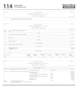 114

sexta-feira

27 de dezembro de 2013

Diário Oficial
GUARUJÁ

-------------------------------------------------------------------------------------------------------------------------------------------------------------------------------------------------------| CN-SIFPM
CONAM
|
|
MUNICIPIO DE GUARUJA
|
|
|
|
LEI ORCAMENTARIA ANUAL 2014 - LEI No. 04068 DE 12/12/2013
|
|
QUADRO I - B
|
|
|
|
ORCAMENTOS FISCAL E DA SEGURIDADE SOCIAL
|
|
Pagina
106 |
----------------------------------------------------------------------------------------------------------------------------------------------------------------------------------------------------------------------------------------------------------------------------------------------------------------------------------------------------------------------------------------------------------------|
blicos, galerias, canais, cemiterios e servicos funerarios
|
|
; incluindo os servicos que forem terceirizados ou concedi|
|
dos.
|
---------------------------------------------------------------------------------------------------------------------------------------------------------------------------------------------------------

-------------------------------------------------------------------------------------------------------------------------------------------------------------------------------------------------------| CN-SIFPM
CONAM
|
|
MUNICIPIO DE GUARUJA
|
|
|
|
LEI ORCAMENTARIA ANUAL 2014 - LEI No. 04068 DE 12/12/2013
|
|
QUADRO I - B
|
|
|
|
ORCAMENTOS FISCAL E DA SEGURIDADE SOCIAL
|
|
Pagina
107 |
----------------------------------------------------------------------------------------------------------------------------------------------------------------------------------------------------------------------------------------------------------------------------------------------------------------------------------------------------------------------------------------------------------------| ORGAO
: 28.00.00 SECRETARIA DE RELACOES INSTITUCIONAIS
583.000,00 |
| ESFERA
: FISCAL
|
----------------------------------------------------------------------------------------------------------------------------------------------------------------------------------------------------------------------------------------------------------------------------------------------------------------------------------------------------------------------------------------------------------------|
PROGRAMA
|
|---------------------------------------------------------------------------------------------------------------------------------------------------------------------------------------------------------|
| 4010
GESTAO DAS RELACOES INTERSETORIAIS E GOVERNAMENTAI
583.000,00|
----------------------------------------------------------------------------------------------------------------------------------------------------------------------------------------------------------------------------------------------------------------------------------------------------------------------------------------------------------------------------------------------------------------|
FUNCAO
|
|---------------------------------------------------------------------------------------------------------------------------------------------------------------------------------------------------------|
| 04
ADMINISTRACAO
583.000,00|
----------------------------------------------------------------------------------------------------------------------------------------------------------------------------------------------------------------------------------------------------------------------------------------------------------------------------------------------------------------------------------------------------------------|
SUBFUNCAO
|
|---------------------------------------------------------------------------------------------------------------------------------------------------------------------------------------------------------|
| 122
ADMINISTRACAO GERAL
583.000,00|
----------------------------------------------------------------------------------------------------------------------------------------------------------------------------------------------------------------------------------------------------------------------------------------------------------------------------------------------------------------------------------------------------------------|
UNIDADE ORCAMENTARIA
|
|---------------------------------------------------------------------------------------------------------------------------------------------------------------------------------------------------------|
| 28.01.00
SECRETARIA MUN DE RELACOES INSTITUCIONAI
583.000,00|
----------------------------------------------------------------------------------------------------------------------------------------------------------------------------------------------------------------------------------------------------------------------------------------------------------------------------------------------------------------------------------------------------------------|
GRUPO DE DESPESA
|
|---------------------------------------------------------------------------------------------------------------------------------------------------------------------------------------------------------|
| 1
PESSOAL E ENCARGOS SOCIAIS
484.000,00|
| 3
OUTRAS DESPESAS CORRENTES
93.000,00|
| 4
INVESTIMENTOS
6.000,00|
----------------------------------------------------------------------------------------------------------------------------------------------------------------------------------------------------------------------------------------------------------------------------------------------------------------------------------------------------------------------------------------------------------------|
FONTE DE RECURSO
|
|---------------------------------------------------------------------------------------------------------------------------------------------------------------------------------------------------------|
| 01
TESOURO
583.000,00|
---------------------------------------------------------------------------------------------------------------------------------------------------------------------------------------------------------------------------------------------------------------------------------------------------------------------------------------------------------------------------------------------------------------|
|
PESSOAL E
|
JUROS E
| OUTRAS DESPESAS |
|
INVERSOES
| AMORTIZACAO DA
|
RESERVA
|
| FONTE DE RECURSO
|
ENCARGOS
|
ENCARGOS DA
|
CORRENTES
|
INVESTIMENTOS
|
FINANCEIRAS
|
DIVIDA
|
DE
|
|
|
SOCIAIS
|
DIVIDA
|
|
|
|
|
CONTINGENCIA
|
|---------------------------------------------------------------------------------------------------------------------------------------------------------------------------------------------------------|
|TESOURO
|
484.000,00 |
0,00 |
93.000,00 |
6.000,00 |
0,00 |
0,00 |
0,00 |
---------------------------------------------------------------------------------------------------------------------------------------------------------------------------------------------------------

-------------------------------------------------------------------------------------------------------------------------------------------------------------------------------------------------------| CN-SIFPM
CONAM
|
|
MUNICIPIO DE GUARUJA
|
|
|
|
LEI ORCAMENTARIA ANUAL 2014 - LEI No. 04068 DE 12/12/2013
|
|
QUADRO I - B
|
|
|
|
ORCAMENTOS FISCAL E DA SEGURIDADE SOCIAL
|
|
Pagina
108 |
----------------------------------------------------------------------------------------------------------------------------------------------------------------------------------------------------------------------------------------------------------------------------------------------------------------------------------------------------------------------------------------------------------------|
DOTACAO ORCAMENTARIA DO ORCAO
|
|=========================================================================================================================================================================================================|
| PROGRAMA : 4010 GESTAO DAS RELACOES INTERSETORIAIS E GOVERNAMENTAI
583.000,00|
|---------------------------------------------------------------------------------------------------------------------------------------------------------------------------------------------------------|
|
ACAO
GRUPO DE DESPESA / MODALIDADE
FONTE DE RECURSO
|
|---------------------------------------------------------------------------------------------------------------------------------------------------------------------------------------------------------|
|04.122.4010.2204
MODERNIZACAO E APOIO ADM DA SEC DE RELACOES INSTIT
583.000,00|
|
PESSOAL E ENCARGOS SOCIAIS
484.000,00|
|
APLICACOES DIRETAS
479.000,00|
|
TESOURO
479.000,00|
|
APL. DIRETA DECORRENTE DE OPER. INTRA-ORCAMENTARIA
5.000,00|
|
TESOURO
5.000,00|
|
OUTRAS DESPESAS CORRENTES
93.000,00|
|
TRANSF.A INSTITUICOES PRIVADAS SEM FINS LUCRATIVOS
12.000,00|
|
TESOURO
12.000,00|
|
APLICACOES DIRETAS
81.000,00|
|
TESOURO
81.000,00|
|
INVESTIMENTOS
6.000,00|
|
APLICACOES DIRETAS
6.000,00|
|
TESOURO
6.000,00|
|PRODUTO
:
UNIDADES ADMINISTRADAS ( UNIDADE ) :
1
|
|DESCRICAO :
Modernizacao e apoio administrativo da Secretaria Municipal
|
|
de Relacoes Institucionais.
|
---------------------------------------------------------------------------------------------------------------------------------------------------------------------------------------------------------

 
