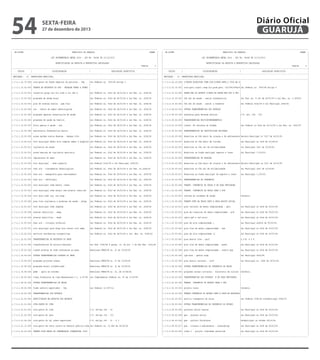 54

sexta-feira

27 de dezembro de 2013

---------------------------------------------------------------------------------------------------------------------------------| CN-SIFPM
MUNICIPIO DE GUARUJA
CONAM |
|
|
|
LEI ORCAMENTARIA ANUAL 2014 - LEI No. 04068 DE 12/12/2013
|
|
|
|
ESPECIFICACAO DA RECEITA E RESPECTIVA LEGISLACAO
|
|
Pagina
5 |
|----------------------------------------------------------------------------------------------------------------------------------|
|
CODIGO
|
DISCRIMINACAO
|
LEGISLACAO ESPECIFICA
|
|----------------------------------------------------------------------------------------------------------------------------------|
| ENTIDADE : 01 PREFEITURA MUNICIPAL
|
|----------------------------------------------------------------------------------------------------------------------------------|
|1.7.2.1.22.70.000| cota-parte do fundo especial do petroleo - fep
|Lei Federal no. 7525/86 Artigo 6
|
|
|
|
|
|1.7.2.1.33.00.000| TRANSF.DE RECURSOS DO SUS - REPASSE FUNDO A FUNDO |
|
|
|
|
|
|1.7.2.1.33.00.001| incentivo progr nac hiv aids e out dst's
|Lei Federal no. 8142 de 28/01/69 e Lei Mun. no. 2258/92
|
|
|
|
|
|1.7.2.1.33.00.002| programa de saude bucal
|Lei Federal no. 8142 de 28/01/69 e Lei Mun. no. 2258/92
|
|
|
|
|
|1.7.2.1.33.00.003| piso de atencao basica - pab fixo
|Lei Federal no. 8142 de 28/01/69 e Lei Mun. no. 2258/92
|
|
|
|
|
|1.7.2.1.33.00.004| ceo - centro de espec odontologicas
|Lei Federal no. 8142 de 28/01/69 e Lei Mun. no. 2258/92
|
|
|
|
|
|1.7.2.1.33.00.005| programa agentes comunitarios de saude
|Lei Federal no. 8142 de 28/01/69 e Lei Mun. no. 2258/92
|
|
|
|
|
|1.7.2.1.33.00.006| programa de saude da familia
|Lei Federal no. 8142 de 28/01/69 e Lei Mun. no. 2258/92
|
|
|
|
|
|1.7.2.1.33.00.007| bloco gestao e saude - sus
|Lei Federal no. 8142 de 28/01/69 e Lei Mun. no. 2258/92
|
|
|
|
|
|1.7.2.1.33.00.008| assistencia farmaceutica basica
|Lei Federal no. 8142 de 28/01/69 e Lei Mun. no. 2258/92
|
|
|
|
|
|1.7.2.1.33.00.009| acoes epidem contra doencas - dengue tfvs
|Lei Federal no. 8142 de 28/01/69 e Lei Mun. no. 2258/92
|
|
|
|
|
|1.7.2.1.33.00.010| teto municipal media alta complex ambul e hospital|Lei Federal no. 8142 de 28/01/69 e Lei Mun. no. 2258/92
|
|
|
|
|
|1.7.2.1.33.00.011| vigilancia em saude
|Lei Federal no. 8142 de 28/01/69 e Lei Mun. no. 2258/92
|
|
|
|
|
|1.7.2.1.33.00.012| acoes basicas de vigilancia sanitaria
|Lei Federal no. 8142 de 28/01/69 e Lei Mun. no. 2258/92
|
|
|
|
|
|1.7.2.1.33.00.016| implantacao do samu
|Lei Federal no. 8142 de 28/01/69 e Lei Mun. no. 2258/92
|
|
|
|
|
|1.7.2.1.33.00.018| teto municipal - rede urgencia
|Lei Federal 8142/69 e Lei Municipal 2258/92.
|
|
|
|
|
|1.7.2.1.33.00.019| faec aih - tratamentos odontologicos
|Lei Federal no. 8142 de 28/01/69 e Lei Mun. no.2258/92
|
|
|
|
|
|1.7.2.1.33.00.020| faec sia - mamografia para rastreamento
|Lei Federal no. 8142 de 28/01/69 e Lei Mun. no. 2258/92
|
|
|
|
|
|1.7.2.1.33.00.021| faec sia - nefrologia
|Lei Federal no. 8142 de 28/01/69 e Lei Mun. no. 2258/92
|
|
|
|
|
|1.7.2.1.33.00.022| teto municipal rede mental (rsme)
|Lei Federal no. 8142 de 28/01/69 e Lei Mun. no. 2258/92
|
|
|
|
|
|1.7.2.1.33.00.023| teto municipal rede brasil sem miseria (bsor-sm) |Lei Federal no. 8142 de 28/01/69 e Lei Mun. no. 2258/92
|
|
|
|
|
|1.7.2.1.33.00.024| teto muni.rede urg. rau hosp
|Lei Federal no. 8142 de 28/01/69 e Lei Mun. no. 2258/92
|
|
|
|
|
|1.7.2.1.33.00.026| piso fixo vigilancia e promocao da saude - pfvps |Lei Federal no. 8142 de 28/01/69 e Lei Mun. no. 2258/92
|
|
|
|
|
|1.7.2.1.33.00.027| teto municipal rede cegonha
|Lei Federal no. 8142 de 28/01/69 e Lei Mun. no. 2258/92
|
|
|
|
|
|1.7.2.1.33.00.028| atencao domiciliar - emap
|Lei Federal no. 8142 de 28/01/69 e Lei Mun. no. 2258/92
|
|
|
|
|
|1.7.2.1.33.00.029| atencao domiciliar - emad
|Lei Federal no. 8142 de 28/01/69 e Lei Mun. no. 2258/92
|
|
|
|
|
|1.7.2.1.33.00.030| faec aih - cirurgia orofacial
|Lei Federal no. 8142 de 28/01/69 e Lei Mun. no. 2258/92
|
|
|
|
|
|1.7.2.1.33.00.031| teto municipal prev.diag.trat.cancer colo mama
|Lei Federal no. 8142 de 28/01/69 e Lei Mun. no. 2258/92
|
|
|
|
|
|1.7.2.1.33.00.032| servicos residencias terapeuticas
|Lei Federal no. 8142 de 28/01/69 e Lei. Mun. no. 2258/92
|
|
|
|
|
|1.7.2.1.35.00.000| TRANSFERENCIAS DE RECURSOS DO FNDE
|
|
|
|
|
|
|1.7.2.1.35.01.000| transferencias do salario-educacao
|Lei Fed. 9766/98 e parag. 1o. do art. 7 do Dec Mun. 3142/99 |
|
|
|
|
|1.7.2.1.35.03.000| transf.diretas do fnde referentes ao pnae
|Resolucao FNDE/CE no. 32 de 10/08/06
|
|
|
|
|
|1.7.2.1.35.99.000| OUTRAS TRANSFERENCIAS DIRETAS DO FNDE
|
|
|
|
|
|
|1.7.2.1.35.99.003| programa projovem urbano
|Resolucao FNDE/CE no. 32 de 10/08/06
|
|
|
|
|
|1.7.2.1.35.99.004| programa brasil alfabetizado
|Resolucao FNDE/CE no. 32 de 10/08/06
|
|
|
|
|
|1.7.2.1.35.99.005| pdde - apoio as creches
|Resolucao FNDE/CE no. 32, de 10/08/06.
|
|
|
|
|
|1.7.2.1.36.00.000| trans.financeira do icms-desoneracao-l.c. n.87/96 |Lei Complementar Federal no. 87 de 13/09/96
|
|
|
|
|
|1.7.2.1.99.00.000| OUTRAS TRANSFERENCIAS DA UNIAO
|
|
|
|
|
|
|1.7.2.1.99.00.008| fundo esforco exportador - fex
|Lei Federal 12.597/12.
|
|
|
|
|
|1.7.2.2.00.00.000| TRANSFERENCIAS DOS ESTADOS
|
|
|
|
|
|
|1.7.2.2.01.00.000| PARTICIPACAO NA RECEITA DOS ESTADOS
|
|
|
|
|
|
|1.7.2.2.01.01.000| COTA-PARTE DO ICMS
|
|
|
|
|
|
|1.7.2.2.01.01.001| cota-parte do icms
|C.F. Artigo 158 - IV
|
|
|
|
|
|1.7.2.2.01.02.000| cota-parte do ipva
|C.F. Artigo 158 - III
|
|
|
|
|
|1.7.2.2.01.04.000| cota-parte do ipi sobre exportacao
|C.F. Artigo 159 - II - $ 3
|
|
|
|
|
|1.7.2.2.01.13.000| cota-parte da contr.interv.no dominio publico-cide|Lei Federal no. 10.866 de 04/05/04
|
|
|
|
|
|1.7.2.2.22.00.000| TRANSF.COTA-PARTE DA COMPENSACAO FINANCEIRA (25%) |
|
|
|
|
|
----------------------------------------------------------------------------------------------------------------------------------

Diário Oficial
GUARUJÁ
---------------------------------------------------------------------------------------------------------------------------------| CN-SIFPM
MUNICIPIO DE GUARUJA
CONAM |
|
|
|
LEI ORCAMENTARIA ANUAL 2014 - LEI No. 04068 DE 12/12/2013
|
|
|
|
ESPECIFICACAO DA RECEITA E RESPECTIVA LEGISLACAO
|
|
Pagina
6 |
|----------------------------------------------------------------------------------------------------------------------------------|
|
CODIGO
|
DISCRIMINACAO
|
LEGISLACAO ESPECIFICA
|
|----------------------------------------------------------------------------------------------------------------------------------|
| ENTIDADE : 01 PREFEITURA MUNICIPAL
|
|----------------------------------------------------------------------------------------------------------------------------------|
|1.7.2.2.22.30.000| C/PARTE ROYALTIES COMP.FIN.P/PROD.PETR.L.7990 AR.9|
|
|
|
|
|
|1.7.2.2.22.30.001| cota-part.royalt.comp.fin.prod.petr.-lei7990/89ar9|Lei Federal no. 7990/89 Artigo 9
|
|
|
|
|
|1.7.2.2.33.00.000| TRANS.REC.DO ESTADO P/PROG.DE SAUDE-REP.FDO A FDO |
|
|
|
|
|
|1.7.2.2.33.00.001| fdo est de saude - assist farmaceutica
|Lei Fed. no. 8.142 de 28/01/69 e Lei Mun. no. 2.258/92
|
|
|
|
|
|1.7.2.2.33.00.002| fdo est de saude - assist a diabetes
|Lei Federal 8142/69 e Lei Municipal 2258/92.
|
|
|
|
|
|1.7.2.2.99.00.000| OUTRAS TRANSFERENCIAS DOS ESTADOS
|
|
|
|
|
|
|1.7.2.2.99.00.006| subvencao para merenda escolar
|C.F. Art. 208 - VII
|
|
|
|
|
|1.7.2.4.00.00.000| TRANSFERENCIAS MULTIGOVERNAMENTAIS
|
|
|
|
|
|
|1.7.2.4.01.00.000| transf. de recursos do fundeb
|Lei Federal no 9424 de 24/12/96 e Lei Mun. no. 2545/97
|
|
|
|
|
|1.7.3.0.00.00.000| TRANSFERENCIAS DE INSTITUICOES PRIVADAS
|
|
|
|
|
|
|1.7.3.0.00.00.002| donativos ao fdo munic da crianca e do adolescente|Decreto Municipal n/ 5127 de 24/03/95.
|
|
|
|
|
|1.7.3.0.00.00.007| donativos ao fdo munic de turismo
|Lei Municipal no 3229 de 23/08/05.
|
|
|
|
|
|1.7.3.0.00.00.010| donativos ao fdo soc de solidariedade
|lei Municipal 1647 de 30/09/83.
|
|
|
|
|
|1.7.3.0.00.00.011| donativos ao fundo municipal esporte e lazer
|Lei Municipal 3.235/05.
|
|
|
|
|
|1.7.5.0.00.00.000| TRANSFERENCIAS DE PESSOAS
|
|
|
|
|
|
|1.7.5.0.00.00.002| donativos ao fdo munic da crianca e do adolescente|Decreto Municipal no 5127 de 24/03/95.
|
|
|
|
|
|1.7.5.0.00.00.010| donativos ao fdo soc de solidariedade
|Lei Municipal 1647 de 30/09/83
|
|
|
|
|
|1.7.5.0.00.00.011| donativos ao fundo municipal do esporte e lazer |Lei Municipal 3.235/05.
|
|
|
|
|
|1.7.6.0.00.00.000| TRANSFERENCIAS DE CONVENIOS
|
|
|
|
|
|
|1.7.6.1.00.00.000| TRANSF. CONVENIOS DA UNIAO E DE SUAS ENTIDADES
|
|
|
|
|
|
|1.7.6.1.01.00.000| TRANSF. CONVENIOS DA UNIAO PARA O SUS
|
|
|
|
|
|
|1.7.6.1.01.00.003| reforma de unidades de saude
|Convenio.
|
|
|
|
|
|1.7.6.1.03.00.000| TRANSF.CONV.DA UNIAO DEST.A PROG.ASSIST.SOCIAL
|
|
|
|
|
|
|1.7.6.1.03.00.011| piso variavel de media complexidade - peti
|Lei Municipal no 2604 de 09/03/99.
|
|
|
|
|
|1.7.6.1.03.00.014| piso de transicao de media complexidade - pcd
|Lei Municipal no 2604 de 09/03/99.
|
|
|
|
|
|1.7.6.1.03.00.033| igd-m pbf e cad unico
|Lei Municipal no 2604 de 09/03/99.
|
|
|
|
|
|1.7.6.1.03.00.038| piso de alta complexidade i
|Lei Municipal no2604 de 09/03/99.
|
|
|
|
|
|1.7.6.1.03.00.040| piso fixo de media complexidade - mse
|Lei Municipal no 2604 de 09/03/99.
|
|
|
|
|
|1.7.6.1.03.00.041| piso de alta complexidade ii
|Lei Municipal no 2604 de 09/03/99.
|
|
|
|
|
|1.7.6.1.03.00.043| piso basico fixo - paif
|L.O.M. e C.F.
|
|
|
|
|
|1.7.6.1.03.00.045| piso fixo de media complexidade - paefi
|Lei Municipal no 2604 de 09/03/99.
|
|
|
|
|
|1.7.6.1.03.00.048| piso fixo de media complexidade - centro pop
|Lei Municipal no 2604 de 09/03/99
|
|
|
|
|
|1.7.6.1.03.00.050| igd-suas - gestao suas
|Lei Municipal 2604/99.
|
|
|
|
|
|1.7.6.1.03.00.054| piso basico variavel - scfv
|Lei Municipal no. 2604 de 09/03/99.
|
|
|
|
|
|1.7.6.1.99.00.000| OUTRAS TRANSFERENCIAS DE CONVENIOS DA UNIAO
|
|
|
|
|
|
|1.7.6.1.99.00.002| programa usinas culturais - ministerio da cultura |Convenio.
|
|
|
|
|
|1.7.6.2.00.00.000| TRANSFERENCIAS DOS ESTADOS E DE SUAS ENTIDADES |
|
|
|
|
|
|1.7.6.2.01.00.000| TRANSF. CONVENIOS DO ESTADO PARA O SUS
|
|
|
|
|
|
|1.7.6.2.01.00.002| projeto verao
|Convenio.
|
|
|
|
|
|1.7.6.2.02.00.000| TRANSF.CONVENIOS DO ESTADO DEST.A PROG.DE EDUCACAO|
|
|
|
|
|
|1.7.6.2.02.00.001| auxilio transporte de aluno
|Lei Federal 9394/96 eleiMunicipal 2546/97.
|
|
|
|
|
|1.7.6.2.99.00.000| OUTRAS TRANSFERENCIAS DE CONVENIOS DO ESTADO
|
|
|
|
|
|
|1.7.6.2.99.00.006| protecao social basica
|Lei Municipal no 2604 de 09/03/99.
|
|
|
|
|
|1.7.6.2.99.00.008| pse - plantao social
|Lei Municipal no 2604 de 09/03/99.
|
|
|
|
|
|1.7.6.2.99.00.009| pse - projeto fortalecer
|LeiMunicipal no 2604de 09/03/99.
|
|
|
|
|
|1.7.6.2.99.00.017| pse - crianca e adolescente - alma/abrigo
|Lei Municipal no 2604 de 09/03/99.
|
|
|
|
|
|1.7.6.2.99.00.020| creas 2 - projeto liberdade assistida
|Lei Municipal no 2604 de 09/03/99.
|
|
|
|
|
----------------------------------------------------------------------------------------------------------------------------------

 