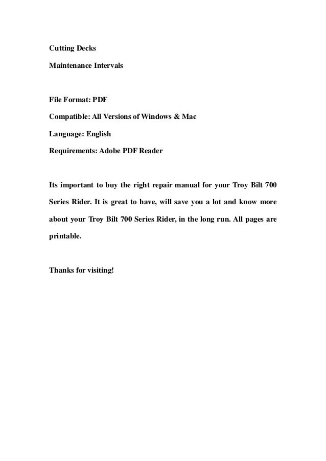 Download manual for troy bilt 13bd609g063