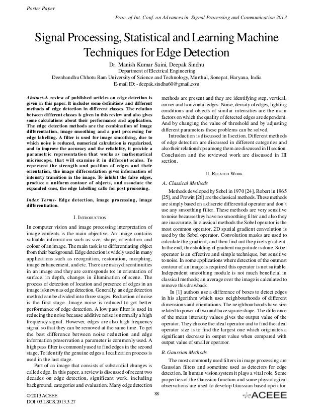 Signal Processing, Statistical and Learning Machine Techniques for Ed…