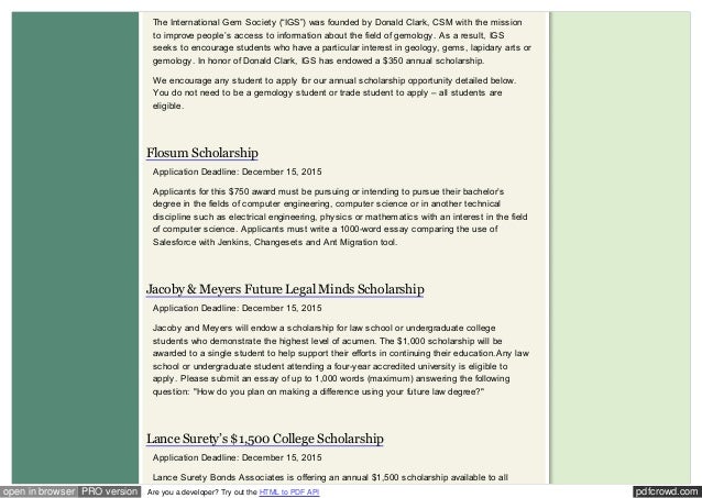 scholarship essay contests for college students