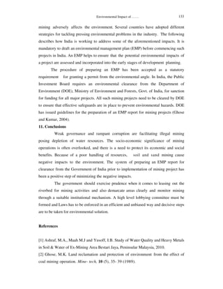 ENVIRONMENTAL IMPACT OF SOIL AND SAND MINING | PDF