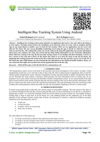 Intelligent Bus Tracking System Using Android | PDF