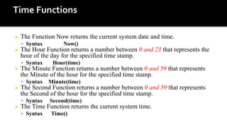 27. mathematical, date and time functions in VB Script | PPT