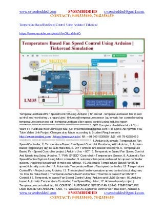 27.temperature based fan speed control using arduino tinkercad
