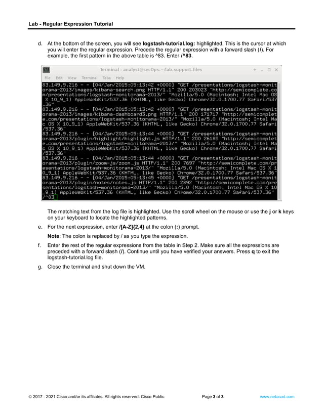 27 2 9 lab regular expression tutorial pdf