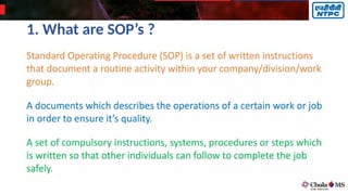 Standard Operating Procedure for industry | PPTX
