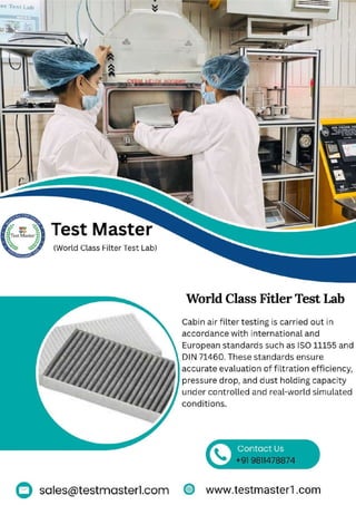 Test Master World Class Filter Test Lab | PDF