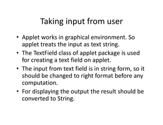 27 applet programming | PPT