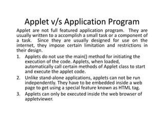 27 applet programming | PPT