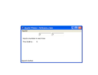 27  applet programming
