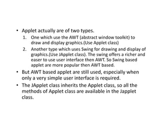 27 applet programming | PPT