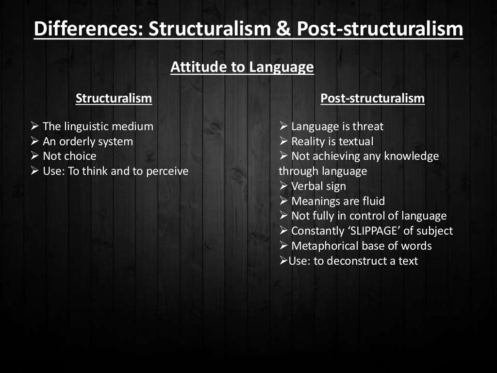 difference structuralism & poststructuralism