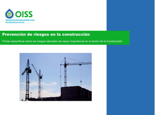  
 
 
 
 
 
Prevención de riesgos en la construcción
Fichas específicas sobre los riesgos laborales de mayor importancia en el sector de la Construcción
 
 