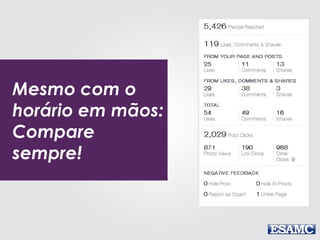 Mesmo com o 
horário em mãos: 
Compare 
sempre! 
 